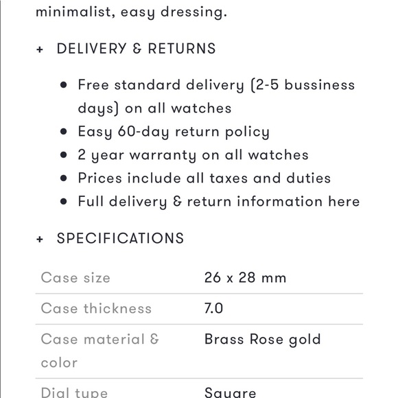 Rosefield West Village women’s timepiece - Picture 4 of 4